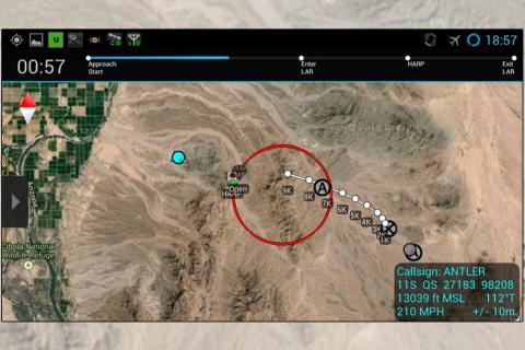 Draper’s parachute navigation system operates as a plug-in to a smartphone—the first version is for the Android platform. (Photo credit: U.S. Army)