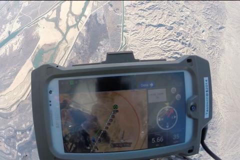 A smartphone app developed by Draper is designed to help military parachutists land with higher accuracy. (Photo credit: U.S. Army)