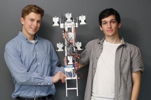 Draper’s summer interns built a robot that can climb a glass wall. Mobile robots can be deployed in fields like logistics, energy and manufacturing to access remote locations too dangerous for humans.